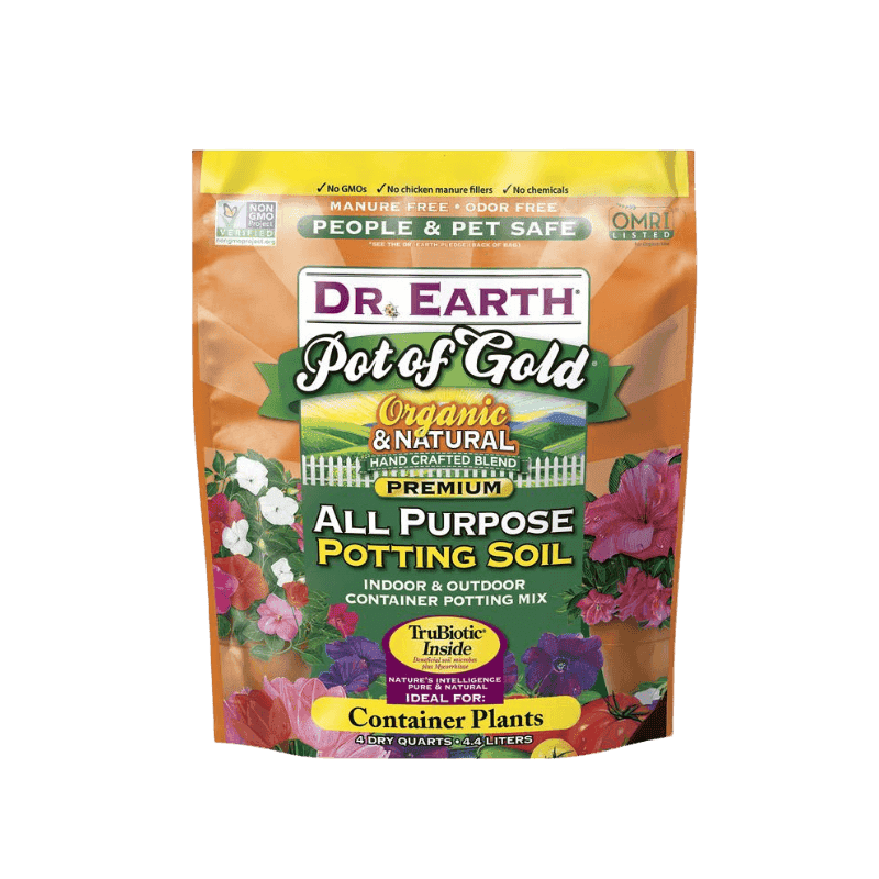 Dr. Earth Pot of Gold Organic Potting Soil 4 qt. | Fertilizers | Gilford Hardware & Outdoor Power Equipment