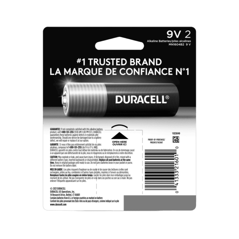 Duracell Coppertop 9-Volt Battery 2-Pack. | Batteries | Gilford Hardware & Outdoor Power Equipment