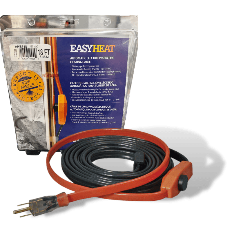 Easy Heat AHB Heating Cable For Water Pipe 18 ft. | Gilford Hardware 