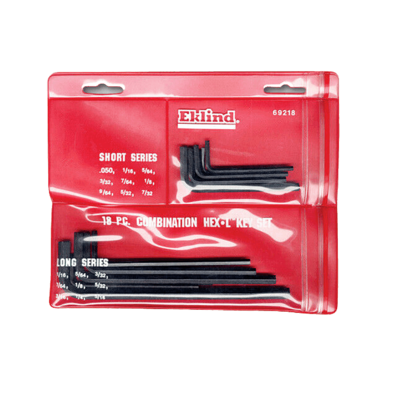 Eklind Assorted SAE Long and Short Arm Hex Key Set 18-Pieces. | Hand Tool Sets | Gilford Hardware