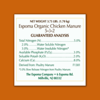 Thumbnail for Espoma Chicken Manure Fertilizer 3-2-3 25 lb. | Gilford Hardware