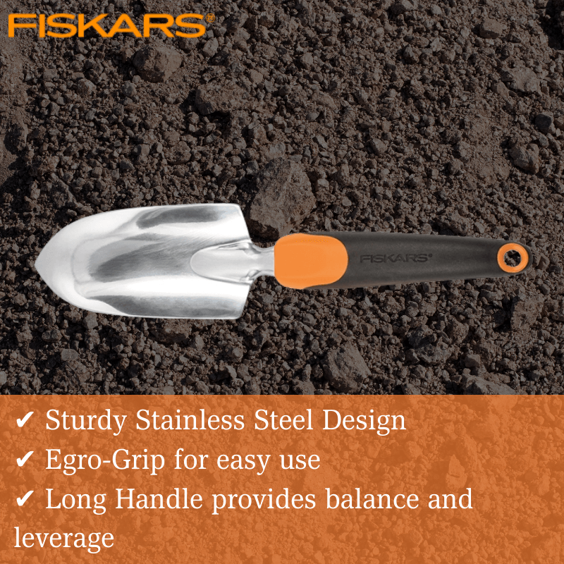 Fiskars Xact Stainless Steel Trowel | Gardening Trowels | Gilford Hardware & Outdoor Power Equipment