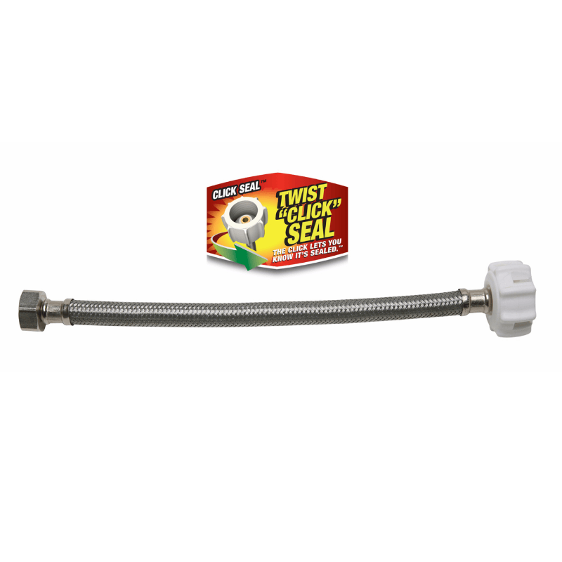Fluidmaster Stainless Steel Toilet Supply Line 3/8" x 7/8" x 20" | Gilford Hardware