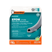 Thumbnail for Frost King Gray EPDM Rubber Foam Weather Stripping Tape For Doors and Windows 17'  X 1/4