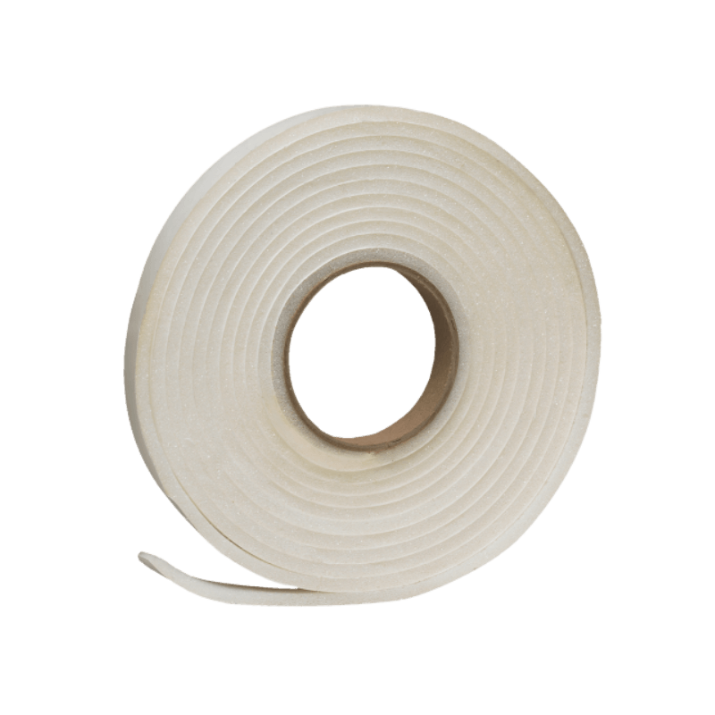 Frost King White Poly Foam Weather Stripping Tape For Doors and Windows 17' X 1/4" | Gilford Hardware