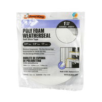 Thumbnail for Frost King White Poly Foam Weather Stripping Tape For Doors and Windows 17' X 1/4