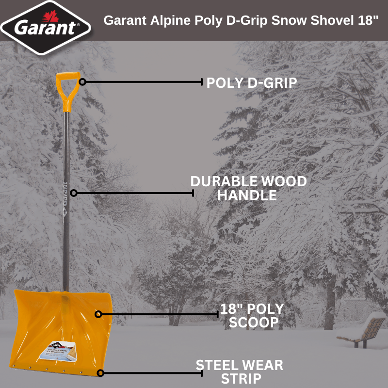 Garant Alpine Poly D-Grip Snow Shovel 18" | Gilford Hardware 