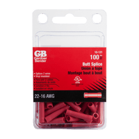 Thumbnail for Gardner Bender Insulated Wire Butt Splice Red 22-16 Ga. 100-Pack. | Electrical | Gilford Hardware & Outdoor Power Equipment