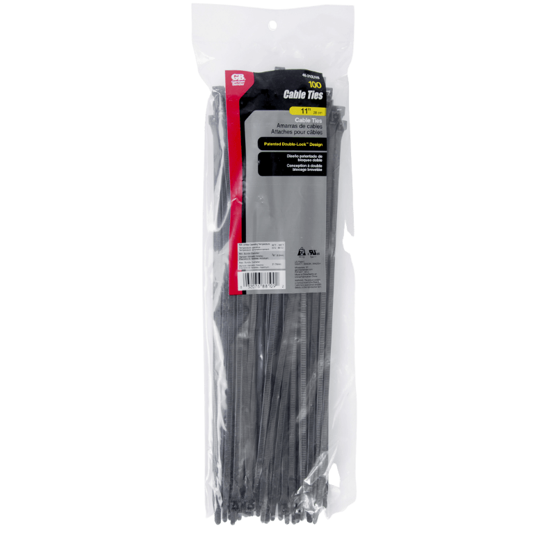 Gardner Bender Black Cable Tie 11" 100-Pack.  | Gilford Hardware 