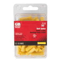 Thumbnail for Gardner Bender Insulated Wire Butt Splice Yellow 12-10 Ga. 50-Pack. | Gilford Hardware 