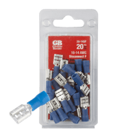 Thumbnail for Gardner Bender Insulated Wire Female Disconnect Blue 16-14 Ga. 20-Pack. | Wire Terminals & Connectors | Gilford Hardware & Outdoor Power Equipment