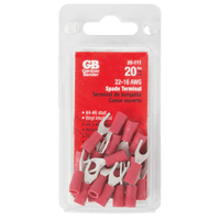 Thumbnail for Gardner Bender Insulated Wire Spade Terminal Red 22-18 Ga. 20-Pack. | Wire Terminals & Connectors | Gilford Hardware & Outdoor Power Equipment