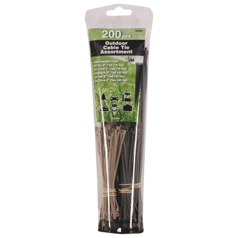 Gardner Bender Camouflage Cable Ties 4" and 6" 200-Pack. | Wire & Cable Ties | Gilford Hardware
