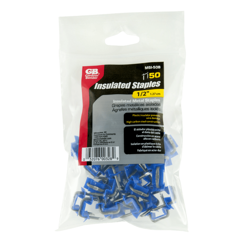 Gardner Bender Insulated Staple 1/2" 50-Pack. | Power & Electrical Supplies | Gilford Hardware & Outdoor Power Equipment
