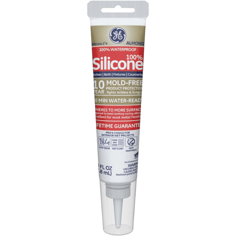 GE Advanced Silicone 2 Kitchen & Bath Sealant Almond 2.8 oz. | Gilford Hardware