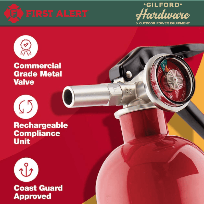 First Alert Fire Extinguisher OSHA/US Coast Guard Approval 2-3/4 lb. | Fire Extinguishers | Gilford Hardware & Outdoor Power Equipment
