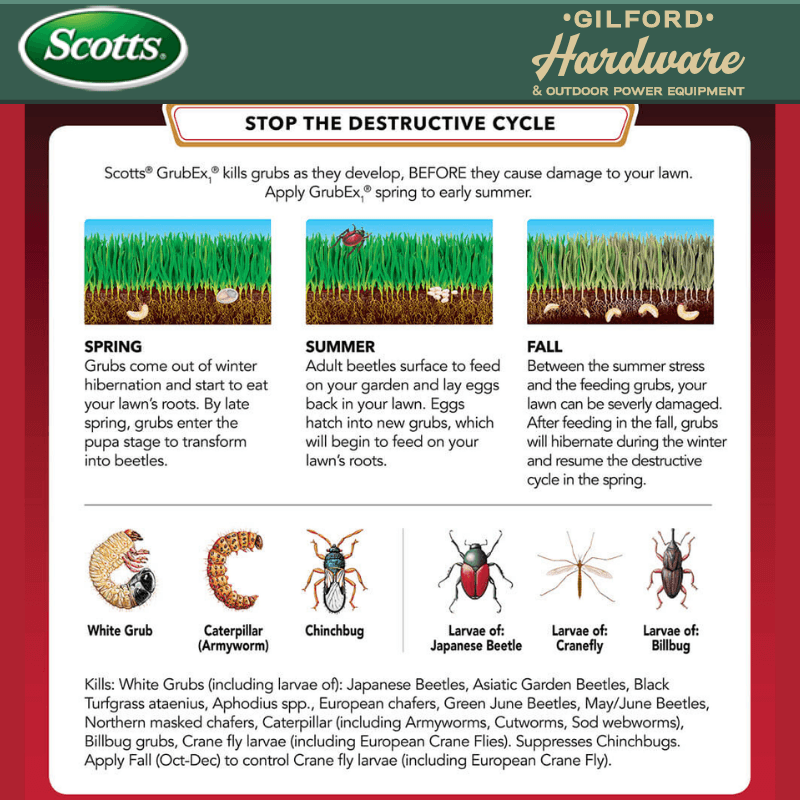 Scotts GrubEX Grub and Insect Control 5,000 sq. ft. | Lawn & Garden | Gilford Hardware & Outdoor Power Equipment
