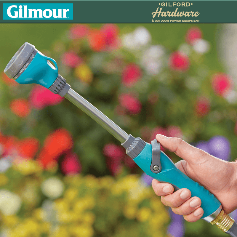 Gilmour 8-Pattern Thumb Control Watering Wand 15.25" | Garden Hose Spray Nozzles | Gilford Hardware