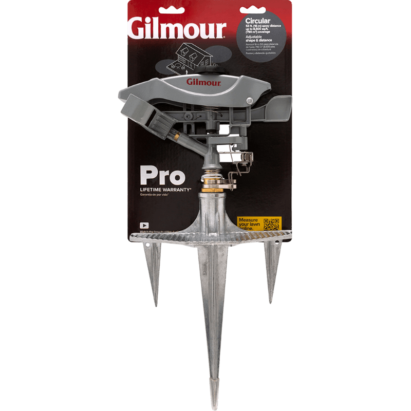 Gilmour Metal Spike Base Impulse Sprinkler 8500 sq. ft. | Sprinklers & Sprinkler Heads | Gilford Hardware