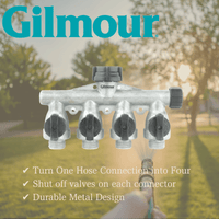 Thumbnail for Gilmour Metal Threaded Male 4-Way Shut-off Valve |  | Gilford Hardware & Outdoor Power Equipment