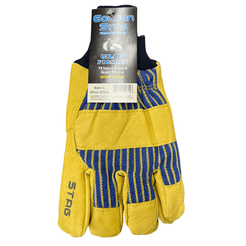 Golden Stag Pigskin Glove Lined Knit | Gilford Hardware