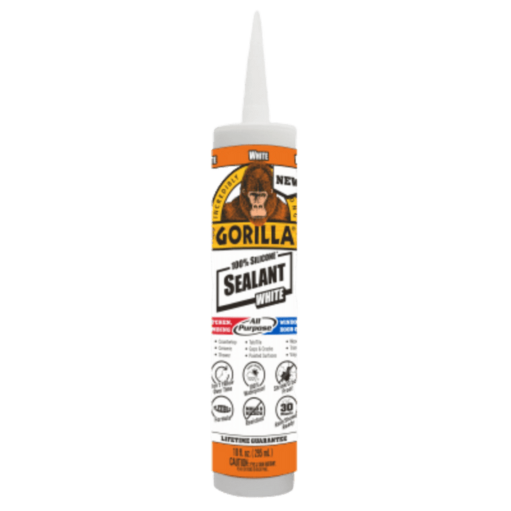 Gorilla Waterproof Caulk & Seal 100% Silicone Sealant, Clear, 10oz  Cartridge (Pack of 2)