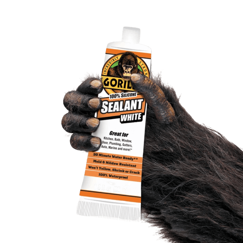 Gorilla 100% Silicone Sealant White 2.8 oz. | Hardware Glue & Adhesives | Gilford Hardware & Outdoor Power Equipment