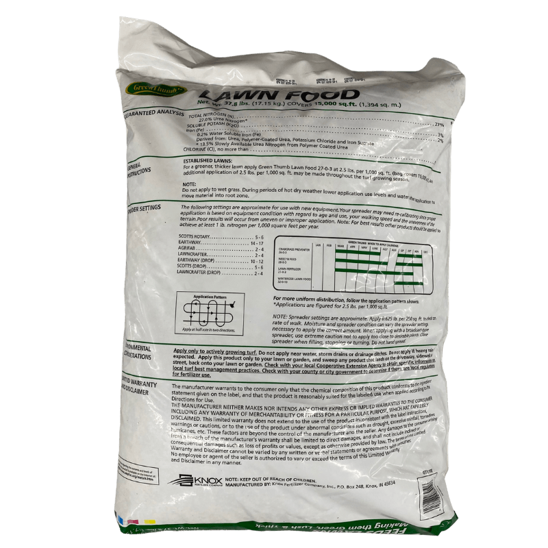 Green Thumb  3-in-1 Lawn Fertilizer 5,000 sq ft. | Gilford Hardware