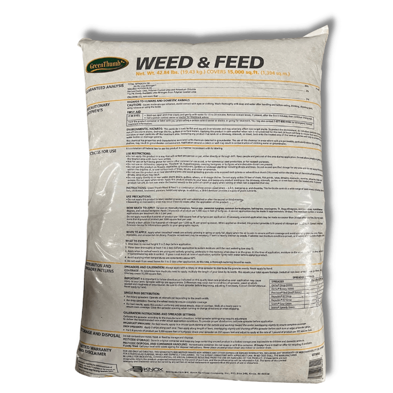 Green Thumb Weed and Feed Lawn Fertilizer 15,000 sq ft. | Lawn & Garden | Gilford Hardware & Outdoor Power Equipment