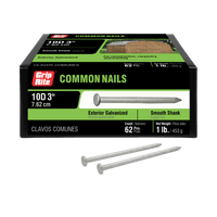 Thumbnail for Grip-Rite Hot-Dipped Galvanized Steel Nail Flat 10D 3 in. 1 lb. | Gilford Hardware 