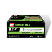 Thumbnail for Grip-Rite Common Hot-Dipped Galvanized Steel Nail Flat 8D 2-1/2 in. 1 lb. | Gilford Hardware