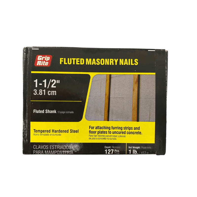 Grip-Rite Masonry Bright Steel Nail T-Head 1-1/2 in. 1 lb. | Nails | Gilford Hardware & Outdoor Power Equipment