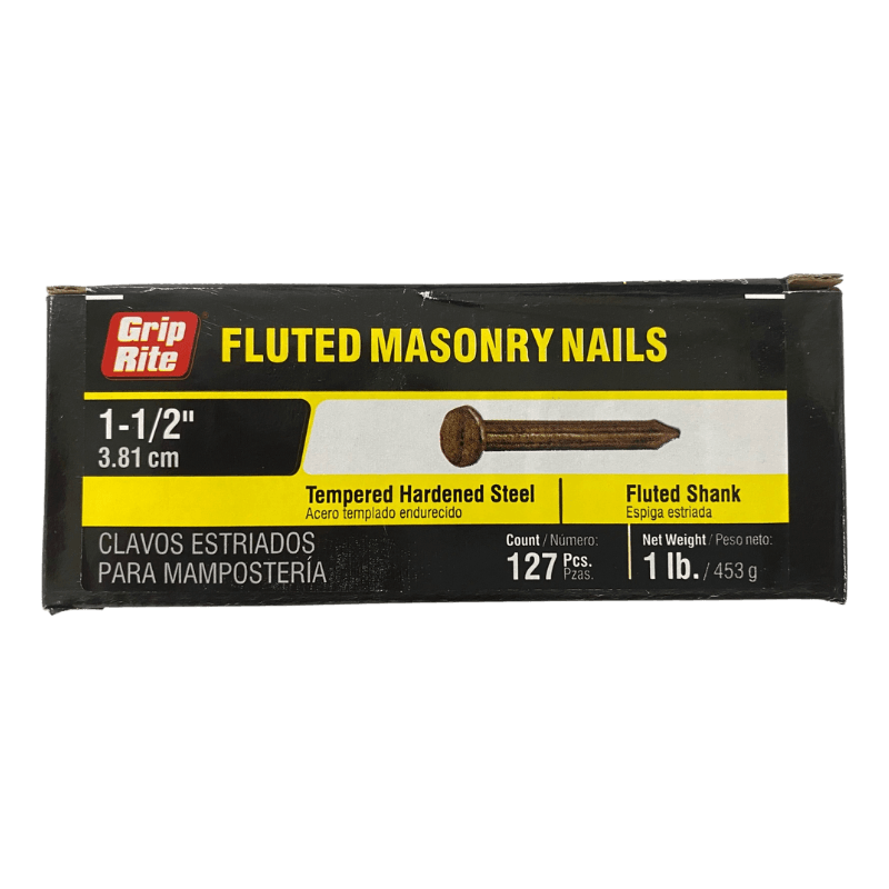 Grip-Rite Masonry Bright Nail T-Head 1-1/2 in. 1 lb. | Gilford Hardware