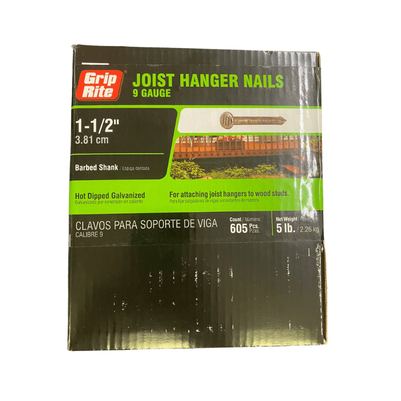 Grip-Rite Joist Hanger Nail HD Galvanized Steel No. 9 1-1/2 in. 5 lb. | Gilford Hardware 