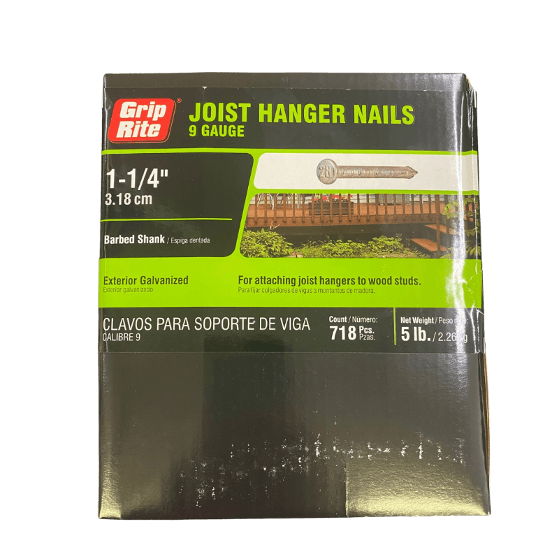 Grip-Rite Round Joist Hanger Nail Hot-Dipped Galvanized Steel 1-1/4 in. 5 lb. | Gilford Hardware 
