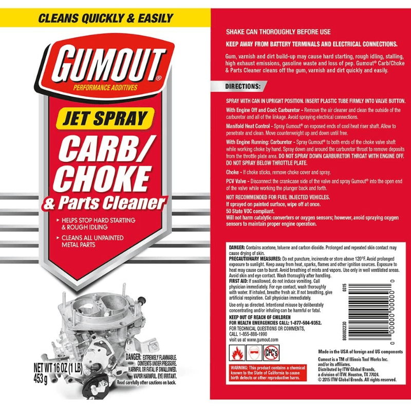 Gumout Carburetor and Choke Cleaner 14 oz. | Gilford Hardware