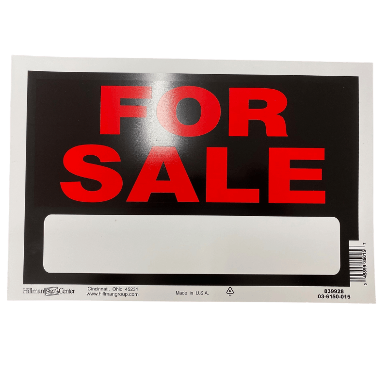 Hillman For Sale Sign 8" x 12" | Gilford Hardware 