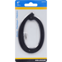 Thumbnail for Hillman Black Plastic Nail-On Number | Gilford Hardware 