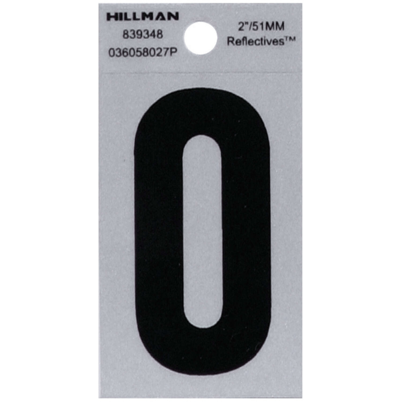 Hillman Reflective Mylar Sticker Number 0-9 2" | House Numbers & Letters | Gilford Hardware & Outdoor Power Equipment