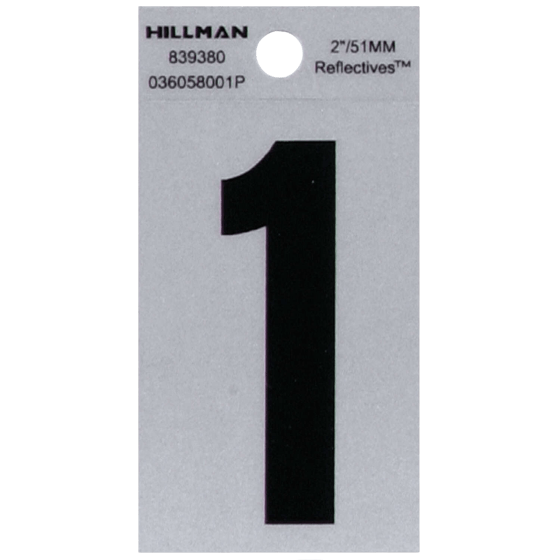 Hillman Reflective Mylar Sticker Number 0-9 2"  | Gilford Hardware 