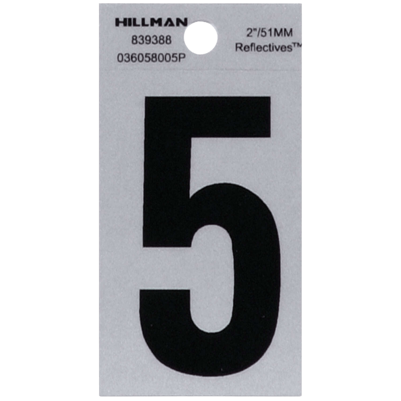 Hillman Reflective Mylar Sticker Number 0-9 2"  | Gilford Hardware 