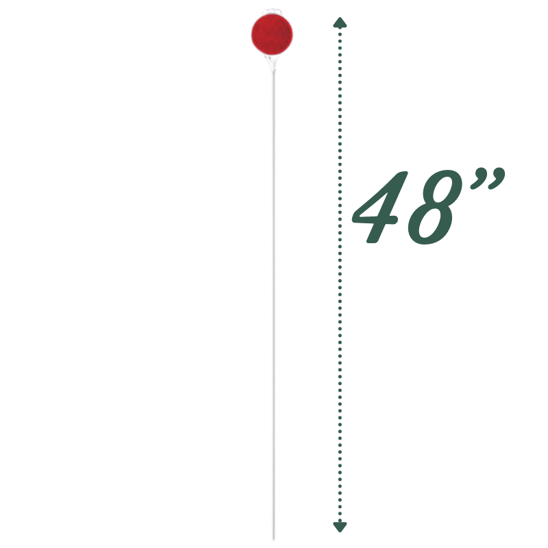 Hillman Round Red Driveway Marker 48 in.  | Gilford Hardware