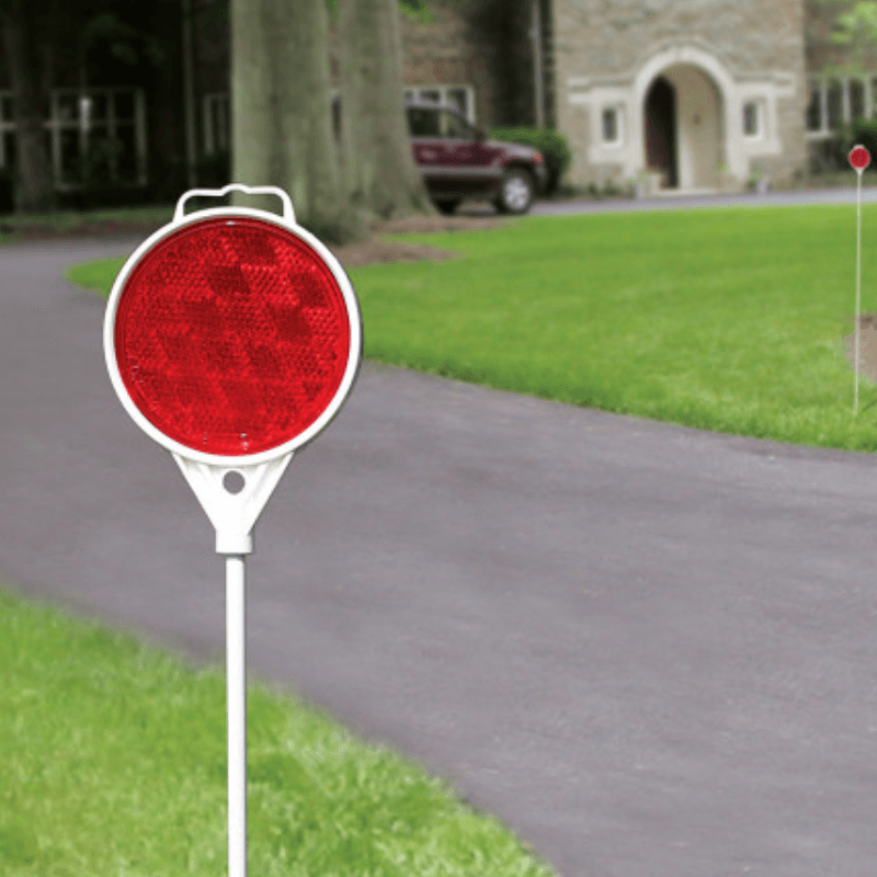 Hillman Round Red Driveway Marker 48 in.  | Gilford Hardware