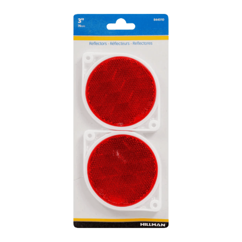 Hillman Round Red Reflectors 3 in.  | Gilford Hardware