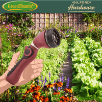 Thumbnail for Green Thumb Oversized Thumb Control Nozzle 9-Pattern | Garden Hose Spray Nozzles | Gilford Hardware & Outdoor Power Equipment