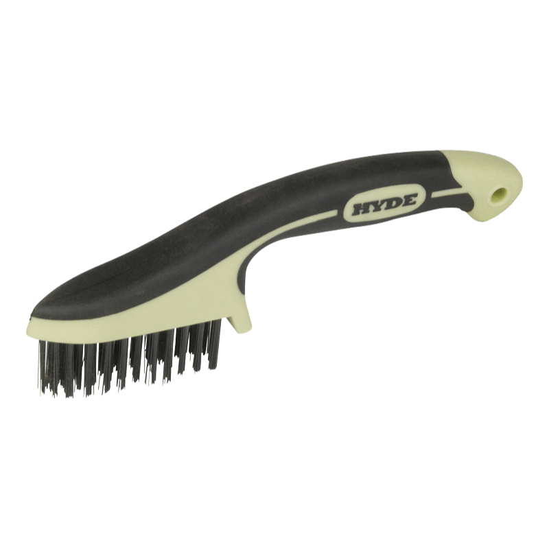 Hyde MAXXGRIP PRO Carbon Steel Wire Brush 8.75" | Putty Knives & Scrapers | Gilford Hardware & Outdoor Power Equipment