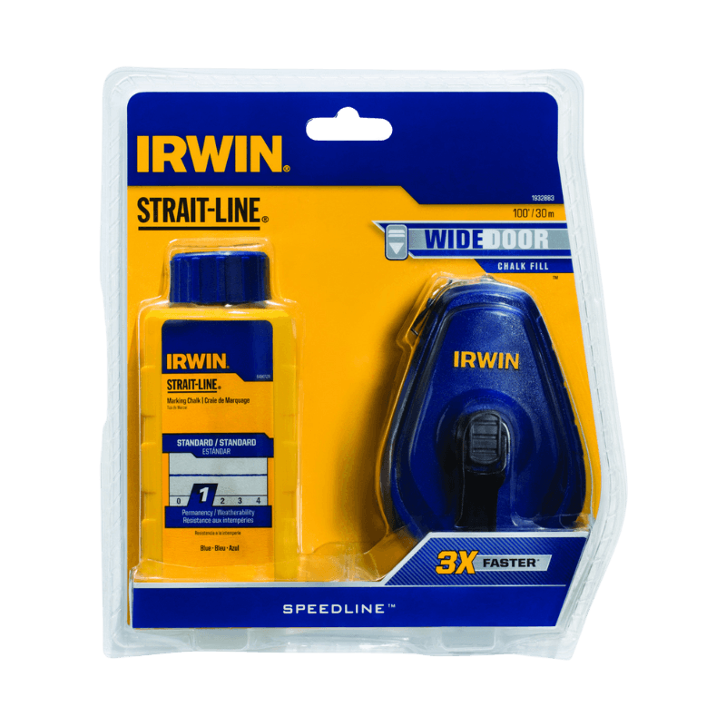 Irwin Strait-Line Blue Chalk Reel 100 ft. | Measuring Tools & Sensors | Gilford Hardware & Outdoor Power Equipment