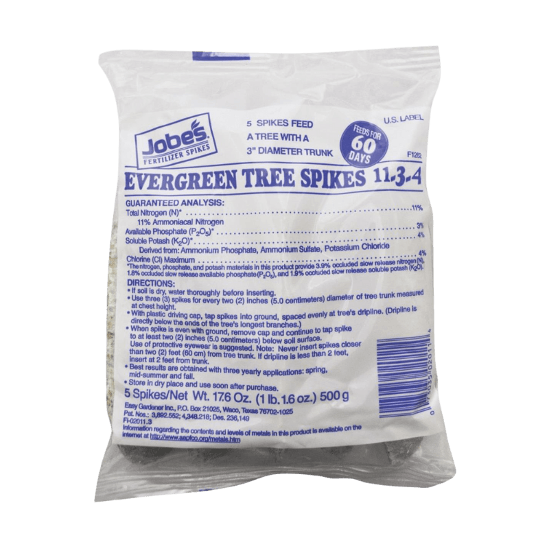 Jobes Evergreen Tree 11-3-4 Fertilizer Spikes 5-Pack. | Fertilizers | Gilford Hardware