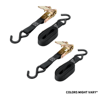 Thumbnail for Keeper Black Tie Down w/Ratchet 1 in. W x 10 ft. L 300 lb. 2-pack | Gilford Hardware