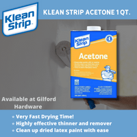 Thumbnail for Klean Strip Acetone 1 qt. | Paint Solvent | Gilford Hardware & Outdoor Power Equipment